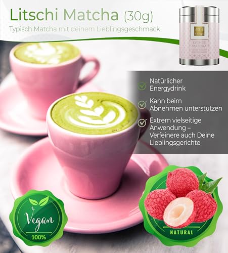 Tea Uniqo – Pink Matcha Tee Pulver für Mixgetränke, Baking & Eis – 100% natürliches Drachenfrucht Superfood
