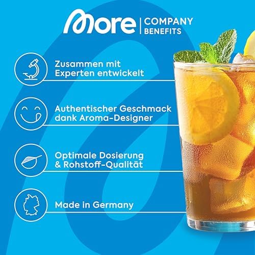 MORE Clear Protein - Pfirsich Passionsfrucht Eis Tee, 600 g, Hochwertiger Whey Isolat Proteinshake für Fitness und Erfri