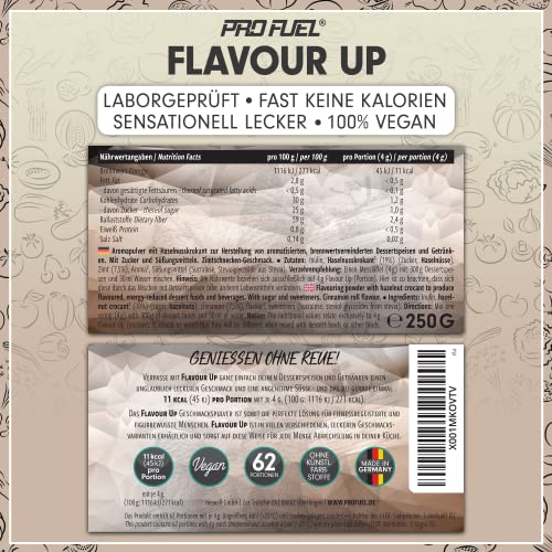 FLAVOUR UP Geschmackspulver MANGO MARACUJA 250g - Lecker und kalorienarm - Ideal für Getränke & Snacks