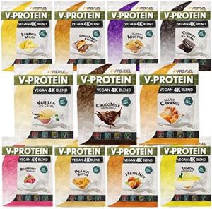 Vegan Protein Pulver PROBEN-PAKET – 11x30g Mix-Pack für gesunde Snacks unterwegs mit Schokolade, Vanille & mehr!