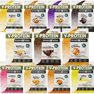 Vegan Protein Pulver PROBEN-PAKET – 11x30g Mix-Pack für gesunde Snacks unterwegs mit Schokolade, Vanille & mehr!