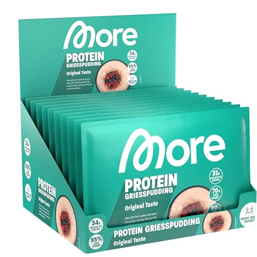 More Protein Grießpudding |0 – 10er Tray, cremig-leckerer Eiweißgenuss, schnell & ohne Kochen für jede Gelegenheit
