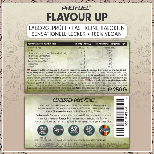 FLAVOUR UP Geschmackspulver MANGO MARACUJA 250g - Lecker und kalorienarm - Ideal für Getränke & Snacks