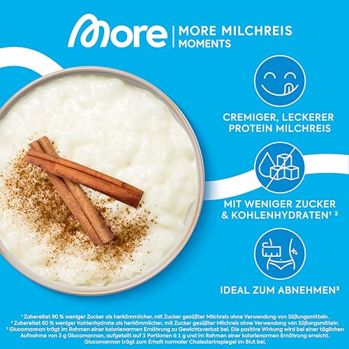 More Protein Milchreis 10er Tray – Cremig leckerer Milchreis mit 25 g Eiweiß, schnell & zuckerreduziert, ideal zum Verfe