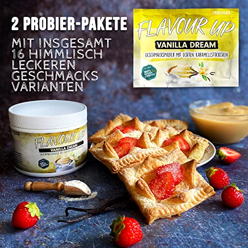 FLAVOUR UP Geschmackspulver MANGO MARACUJA 250g - Lecker und kalorienarm - Ideal für Getränke & Snacks